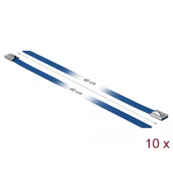 Brida de cable DeLOCK 18799 acero azul 10 uds.