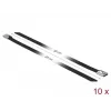 Brida de cable DeLOCK 18814 acero inoxidable negro 300 mm 10 uds.