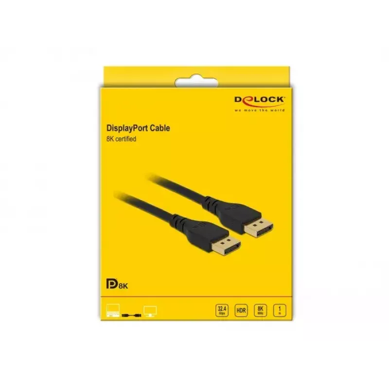 Cable DisplayPort DeLOCK 85909 8K 60 Hz 1 m