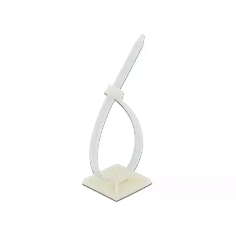 Montaje para bridas de cable DeLOCK 18679 blanco nailon 10 uds.