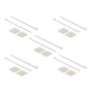 Montaje para bridas de cable DeLOCK 18679 blanco nailon 10 uds.