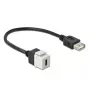 Módulo Keystone DeLOCK 86391 USB C plano negro blanco