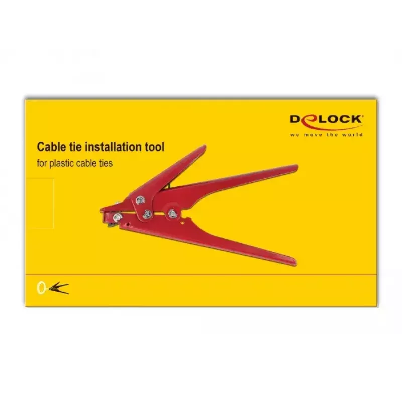 Alicate DELOCK 86773 – construcción metálica, mangos de acero, mangos rojos