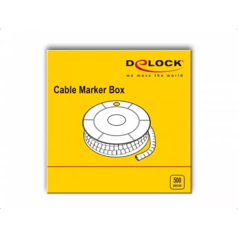 Marcadores de cables DeLOCK 18355 amarillo plástico 500 uds.