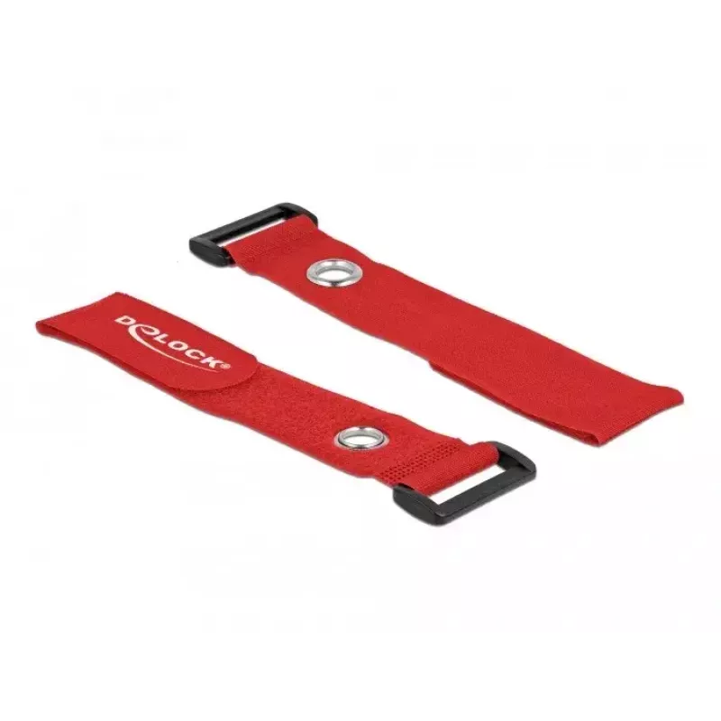 Bridas de velcro DeLOCK 19550 rojo 3 uds.