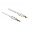 Cable de audio DeLOCK 66073 0,5 m 3,5 mm plateado blanco