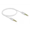 Cable de audio DeLOCK 66073 0,5 m 3,5 mm plateado blanco