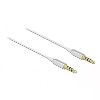 Cable de audio DeLOCK 66073 0,5 m 3,5 mm plateado blanco