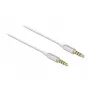 Cable de audio DeLOCK 66073 0,5 m 3,5 mm plateado blanco