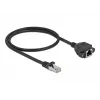 Cable alargador de red DeLOCK Cat.6A 50 cm negro