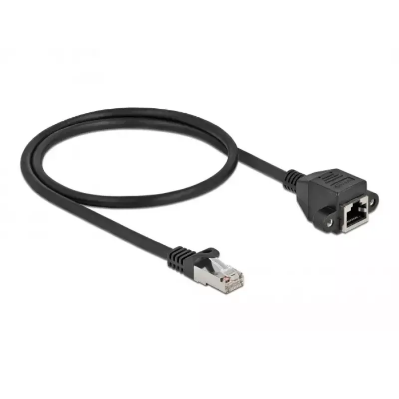 Cable alargador de red DeLOCK Cat.6A 50 cm negro