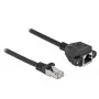 Cable alargador de red DeLOCK Cat.6A 50 cm negro