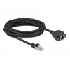 Cable alargador de red DeLOCK Cat.6A 5 m negro
