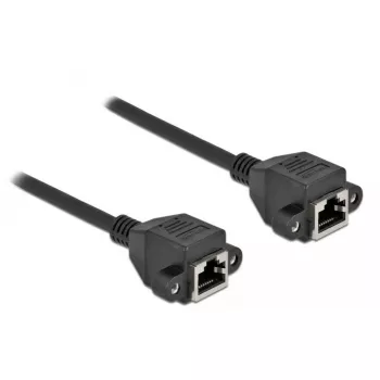 Cable alargador de red DeLOCK Cat.6A 50 cm negro