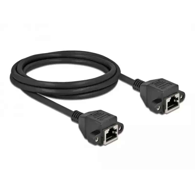 Cable alargador de red DeLOCK Cat.6A 2 m negro