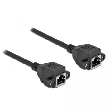 Cable alargador de red DeLOCK Cat.6A 2 m negro