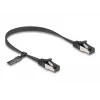 Cable de red DeLOCK RJ45 plano patch macho a macho Cat.8.1 0,25 m negro