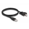 Cable DeLOCK USB 2.0 conector macho Type-A a conector macho Type-B con tornillos 1 m