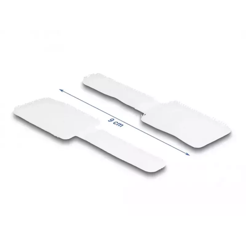 Sujetacables mini de velcro DeLOCK L 90 mm x An 24 mm autoadhesivo 10 uds. blanco