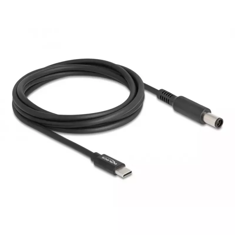 Cable de carga para portátil DeLOCK conector macho USB Type-C a conector macho Dell 7,4 x 5,0 mm 1,5 m 20 V