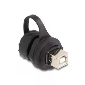 Conector DeLOCK USB 2.0 Type-B hembra a hembra IP68 impermeable Negro