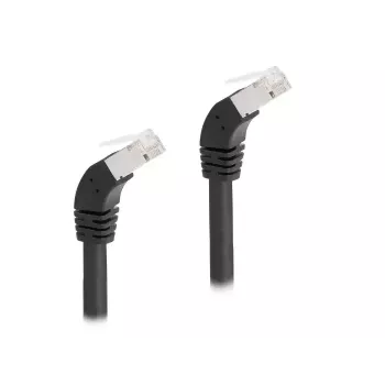 Cable de red DeLOCK RJ45 Cat.6A S/FTP acodado 45° hacia abajo 1 m negro