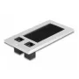 Pasacables DeLOCK con cepillo y 2 módulos Keystone RJ45 Cat.6 aluminio