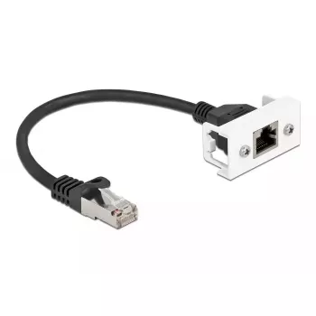 Cable alargador de red DeLOCK Cat.6A 25 cm S/FTP RJ45 Negro