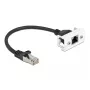 Cable alargador de red DeLOCK Cat.6A 25 cm S/FTP RJ45 Negro
