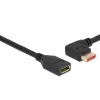 Cable alargador DisplayPort DeLOCK 87076 3 m 8K 60 Hz conector macho 90° acodado a la izquierda a conector hembra
