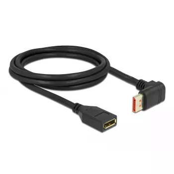 Cable alargador DisplayPort DeLOCK acodado 90° hacia arriba 8K 60 Hz 2 m