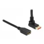 Cable alargador DisplayPort DeLOCK 87084 3 m 8K 60 Hz conector macho 90° hacia arriba a conector hembra