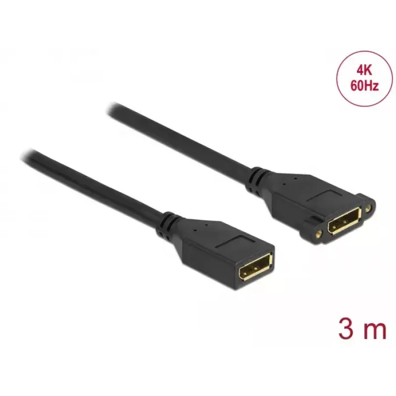 Cable DisplayPort conector hembra a hembra para montaje en panel DeLOCK 87103 3 m