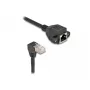 Cable alargador de red DeLOCK S/FTP RJ45 acodado 90° a RJ45 Cat.6A 3 m negro