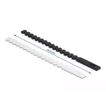 Brida de cables reutilizable DeLOCK 19002 flexible reutilizable 20 uds. Negro Blanco