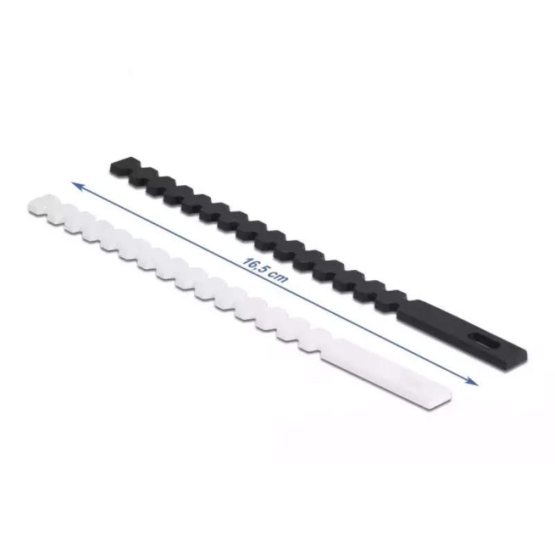 Brida de cables reutilizable DeLOCK 19002 flexible reutilizable 20 uds. Negro Blanco