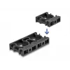 Delock 60482 Soporte para tubo de cables con clip de bloqueo, 13 mm, 8 uds., negro
