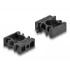 Delock 60482 Soporte para tubo de cables con clip de bloqueo, 13 mm, 8 uds., negro