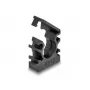 Delock 60482 Soporte para tubo de cables con clip de bloqueo, 13 mm, 8 uds., negro