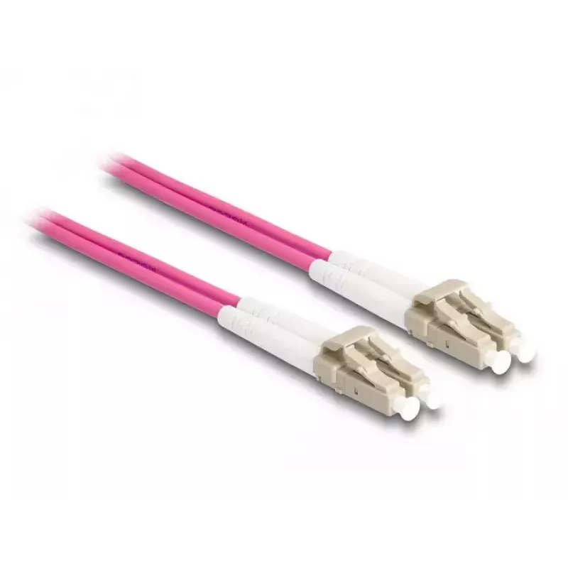 Cable de fibra óptica DeLOCK LC Duplex a LC Duplex OM4 2 m