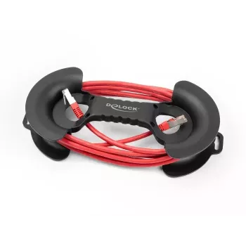 Enrollacables DeLOCK 250 x 115 mm Negro plástico