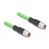 Cable de red DeLOCK M12 X-codificado 8 polos conector macho a macho PUR (TPU) 5 m Negro