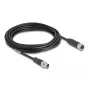 Cable de red DeLOCK M12 X-codificado 8 polos conector macho a conector hembra Cat5e 5 m negro