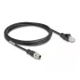 Cable de red DeLOCK M12 X-codificado 8 polos conector macho a conector macho RJ45 Cat5e 2 m negro