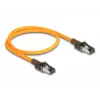 Cable de red DeLOCK RJ45 0,5 m Cat6A S/FTP naranja
