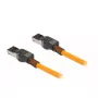 Cable de red DeLOCK RJ45 0,5 m Cat6A S/FTP naranja