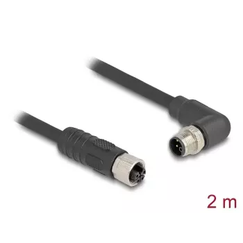 Cable de sensor/actuador DeLOCK 80529 2 m RST M12 negro