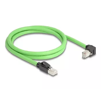 Cable de red DeLOCK RJ45 Cat.6A conector macho a conector macho acodado 1 m verde