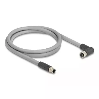 Cable de sensor/actuador DeLOCK 3 m RST M12 gris 80544