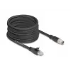 Cable de red DeLOCK 80586 M12 a RJ-45 Cat5e 10 m negro